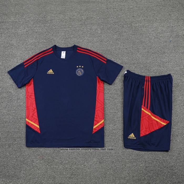 Fato de Treino Ajax Manga Curta 2022-2023 Azul - Calcas Curta